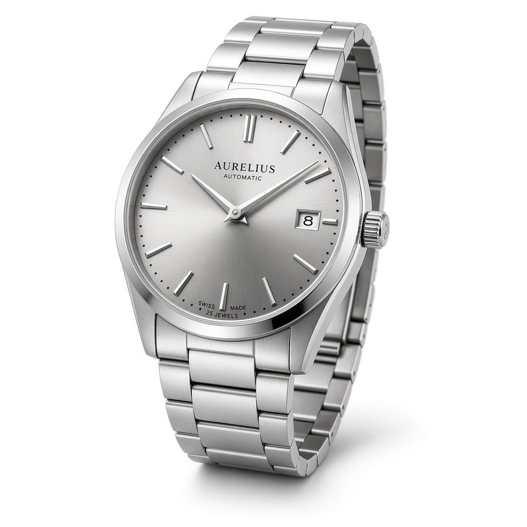 Aurelius Steel — Stainless steel automatic watch