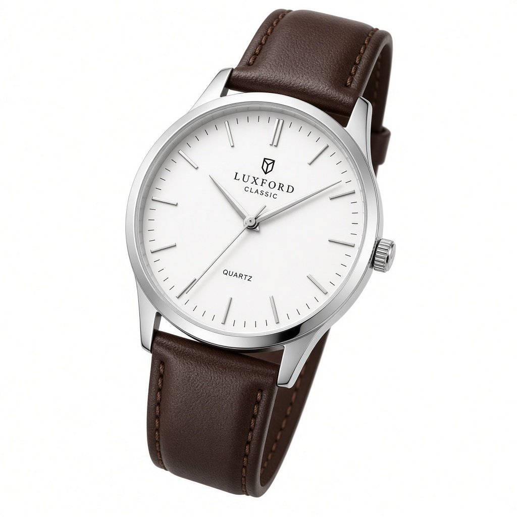 Milano Classic — Silver dress watch with white dial