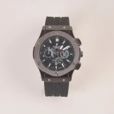 Black Strap Metallic Dial Mens Wrist Watch